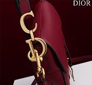 	 Bagsaaa Dior Saddle Burrgundy Leather and coloful harrdware - 25.5 x 20 x 6.5 cm - 6