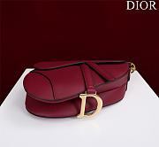 	 Bagsaaa Dior Saddle Burrgundy Leather and coloful harrdware - 25.5 x 20 x 6.5 cm - 4