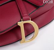 	 Bagsaaa Dior Saddle Burrgundy Leather and coloful harrdware - 25.5 x 20 x 6.5 cm - 2