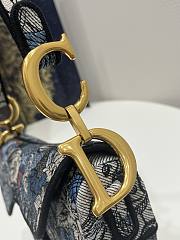 Bagsaaa Dior Saddle Camouflage Embroidered Blue - 25.5 x 20 x 6.5 cm  - 3