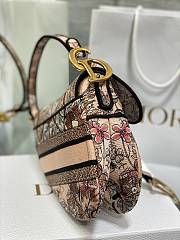 	 Bagsaaa Dior Saddle Camouflage Embroidered Pink - 25.5 x 20 x 6.5 cm - 4
