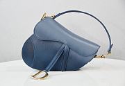 Bagsaaa Dior Saddle Ombre Blue Leather -  25.5 x 20 x 6.5 cm - 1