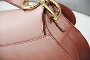 	 Bagsaaa Dior Saddle Ombre Red Leather - 25.5 x 20 x 6.5 cm - 4