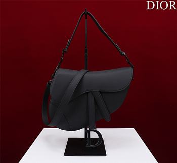 	 Bagsaaa Dior All Black Saddle Bag - 25.5 x 20 x 6.5 cm