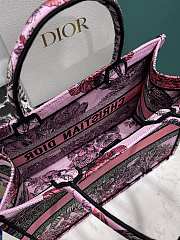 Bagsaaa Dior Book Tote Medium Pink Toile de Jouy Voyage Embroidery - 36 x 27.5 x 16.5 cm - 6