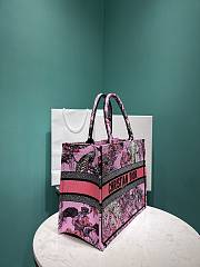 Bagsaaa Dior Book Tote Medium Pink Toile de Jouy Voyage Embroidery - 36 x 27.5 x 16.5 cm - 5