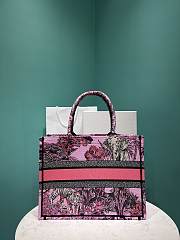 Bagsaaa Dior Book Tote Medium Pink Toile de Jouy Voyage Embroidery - 36 x 27.5 x 16.5 cm - 4