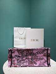 Bagsaaa Dior Book Tote Medium Pink Toile de Jouy Voyage Embroidery - 36 x 27.5 x 16.5 cm - 3