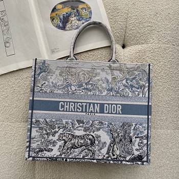 Bagsaaa Dior Book Tote Large Gradient Toile de Jouy Voyage Embroidery - 41cm