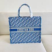 Bagsaaa Dior Book Tote Large 41cm Blue Oblique Jacquard  - 1