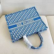 Bagsaaa Dior Book Tote Large 41cm Blue Oblique Jacquard  - 4