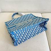 Bagsaaa Dior Book Tote Large 41cm Blue Oblique Jacquard  - 3