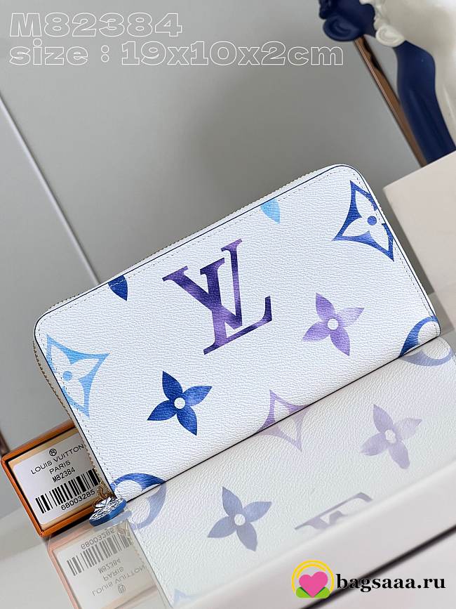 Bagsaaa Louis Vuitton Zippy Wallet Blue - M82385 - 19.5 x 10.5 x 2.5 cm - 1