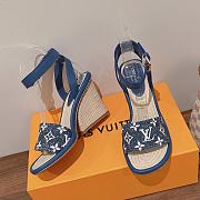 	 Bagsaaa Louis Vuitton Blue Wedge - 4
