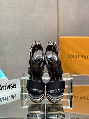 Bagsaaa Louis Vuitton Boundary Wedge Sandals Brown and Black - 2