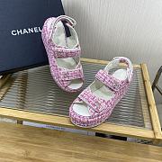 Bagsaaa Chanel Pink Wedge Sandals  - 4