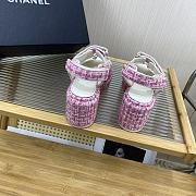 Bagsaaa Chanel Pink Wedge Sandals  - 3