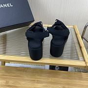 	 Bagsaaa Chanel Black Wedge Sandals - 5