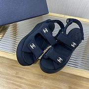 	 Bagsaaa Chanel Black Wedge Sandals - 4