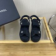 	 Bagsaaa Chanel Black Wedge Sandals - 2