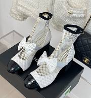Bagsaaa Chanel Mary Janes Resille, Kid Suede & Patent Calfskin White & Black  - 1