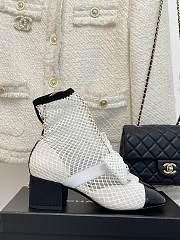 Bagsaaa Chanel Mary Janes Resille, Kid Suede & Patent Calfskin White & Black  - 6