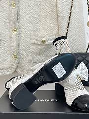 Bagsaaa Chanel Mary Janes Resille, Kid Suede & Patent Calfskin White & Black  - 5