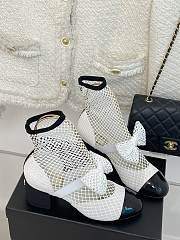 Bagsaaa Chanel Mary Janes Resille, Kid Suede & Patent Calfskin White & Black  - 3