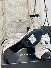 Bagsaaa Chanel Mary Janes Resille, Kid Suede & Patent Calfskin White & Black High Heels - 6