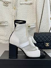 Bagsaaa Chanel Mary Janes Resille, Kid Suede & Patent Calfskin White & Black High Heels - 2