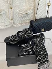 Bagsaaa Chanel Mary Janes Resille Calfskin Long Black - 3