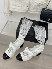 	 Bagsaaa Chanel Mary Janes Resille Calfskin Long White - 4