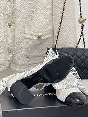 Bagsaaa Chanel Mary Janes Resille Calfskin Long White High Heels - 3