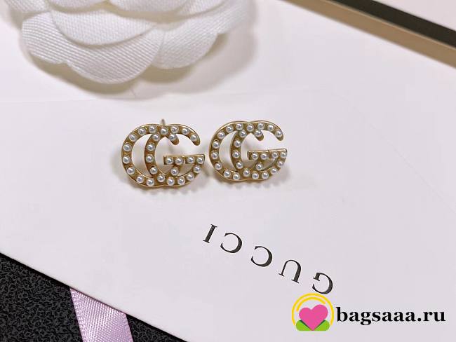 Bagsaaa Gucci Small Pearl Earrings  - 1