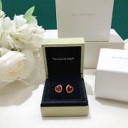 Bagsaaa Van Cleef & Arpels Red Heart Stud Earrings - 4