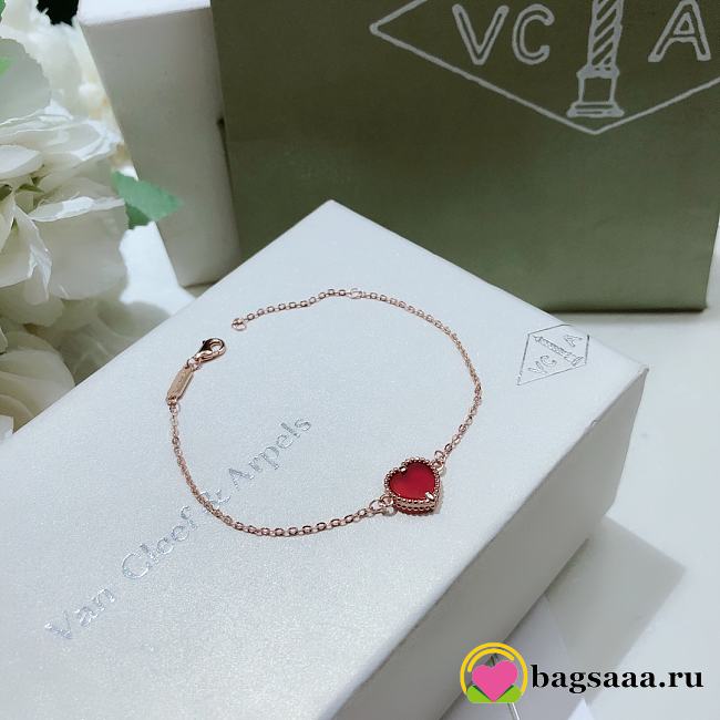 Bagsaaa Van Cleef & Arpels Red Heart Bracelet - 1