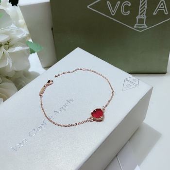 Bagsaaa Van Cleef & Arpels Red Heart Bracelet
