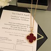 Bagsaaa Van Cleef & Arpels Clover Red Necklace - 1