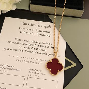 Bagsaaa Van Cleef & Arpels Clover Red Necklace