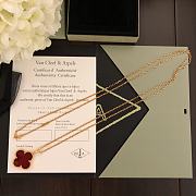 Bagsaaa Van Cleef & Arpels Clover Red Necklace - 5