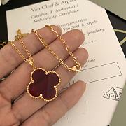 Bagsaaa Van Cleef & Arpels Clover Red Necklace - 3