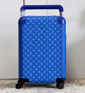 Bagsaaa Louis Vuitton Rolling Luggage Horizon 55 Blue Monogram