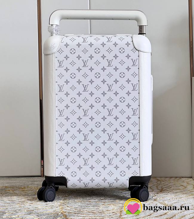 	 Bagsaaa Louis Vuitton Rolling Luggage Horizon 55 White Monogram - 1