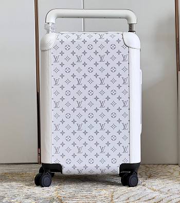 	 Bagsaaa Louis Vuitton Rolling Luggage Horizon 55 White Monogram