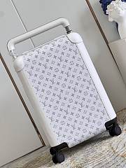 	 Bagsaaa Louis Vuitton Rolling Luggage Horizon 55 White Monogram - 6