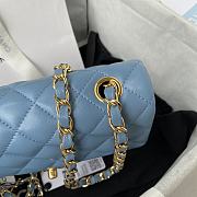 Bagsaaa Chanel Flap Bag Blue Gold Hardware - 20cm - 6