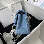 Bagsaaa Chanel Flap Bag Blue Gold Hardware - 20cm - 5