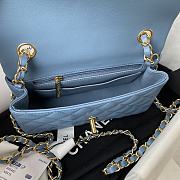 Bagsaaa Chanel Flap Bag Blue Gold Hardware - 20cm - 2