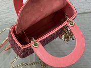 	 Bagsaaa Dior Lady Mini Pink Cannage Cotton with Micropearl Embroidery - 4