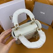 Bagsaaa Dior Mini Lady White Resin Pearl - 17cm - 6